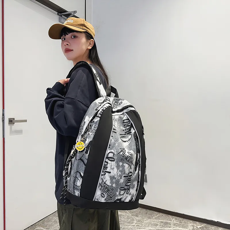 GOBLIN SHARKS 1759 Nylon Backpack Regular Unisex Black/Gray/Blue-11