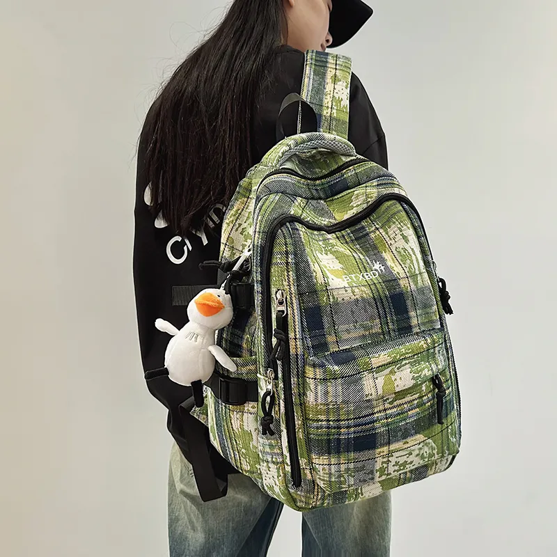 GOBLIN SHARKS 1759 Canvas Backpack Regular Unisex Purple/Blue/Green-12