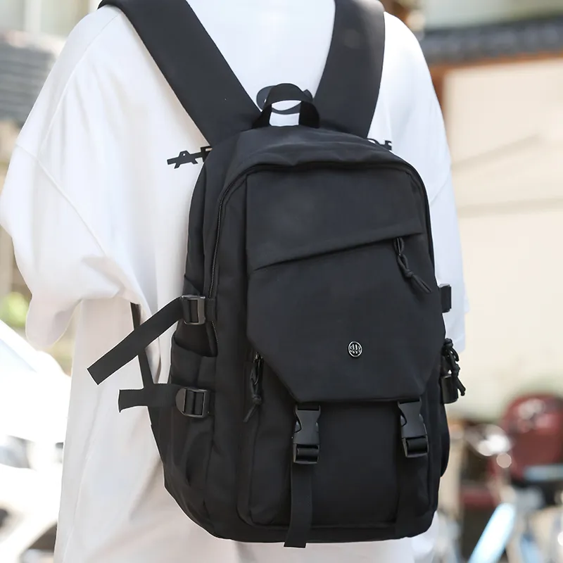 GOBLIN SHARKS 1759 Nylon Backpack Large Size Unisex Gray/Black/Khaki/Green-11