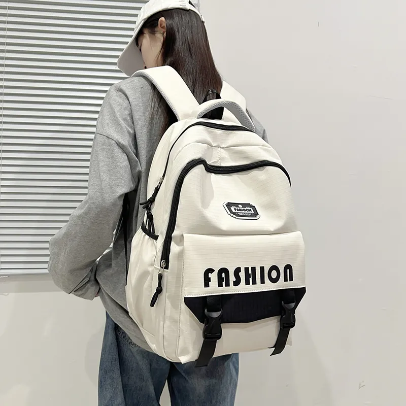 GOBLIN SHARKS 1759 Nylon Backpack Regular Unisex White/Red/Black/Gray/Brown-4