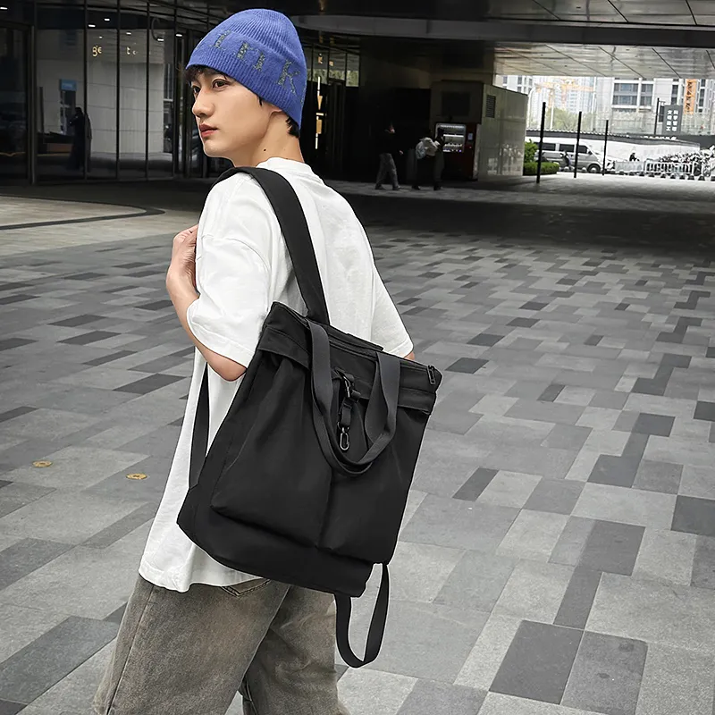 GOBLIN SHARKS 1759 Nylon Backpack Double Shoulder Bag Regular Unisex Multicolor-5