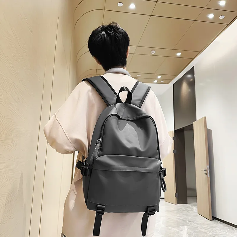 GOBLIN SHARKS 1759 PU Backpack Large Size Unisex Gray Black/Green/Red-1