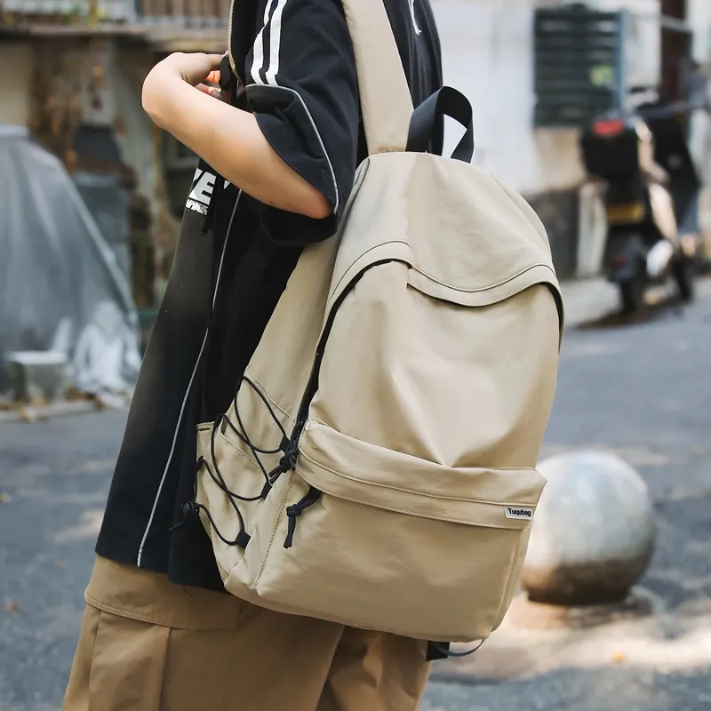 GOBLIN SHARKS 1759 Nylon Backpack Regular Unisex Black/White/Blue/Gray/Khaki/Green-35