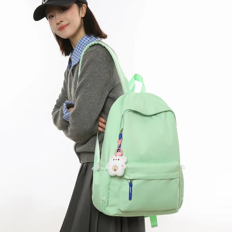 GOBLIN SHARKS 1759 Nylon Backpack Unisex Black/White/Beige Yellow/Green/Blue/Gray-26