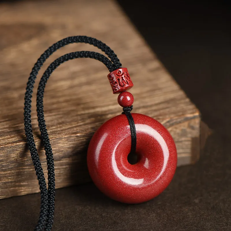 Octave Space Reconstructed Cinnabar Jade Necklaces Unisex-1