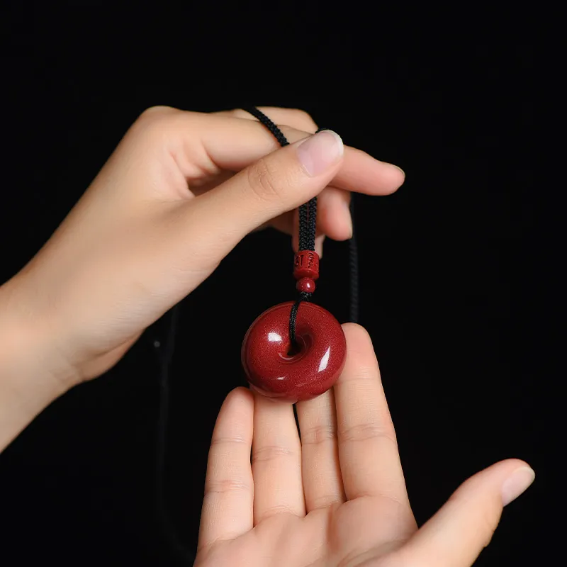 Octave Space Reconstructed Cinnabar Jade Necklaces Unisex-4