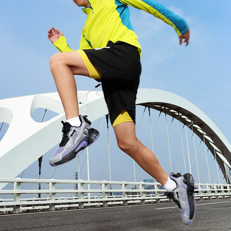 N·HOT Cushioning Height Increasing Breathable Mid Top EVA Air Cushion Bottom Running Shoes Unisex-5