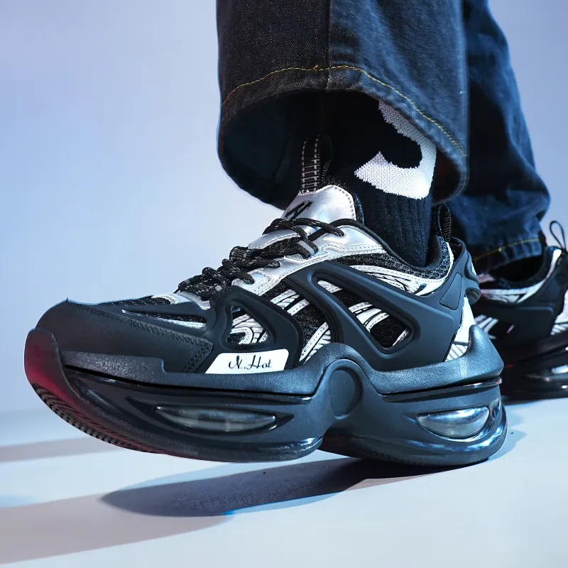 N·HOT Cushioning Breathable Height Increasing Mid-Top Chunky Sneakers Men's-13