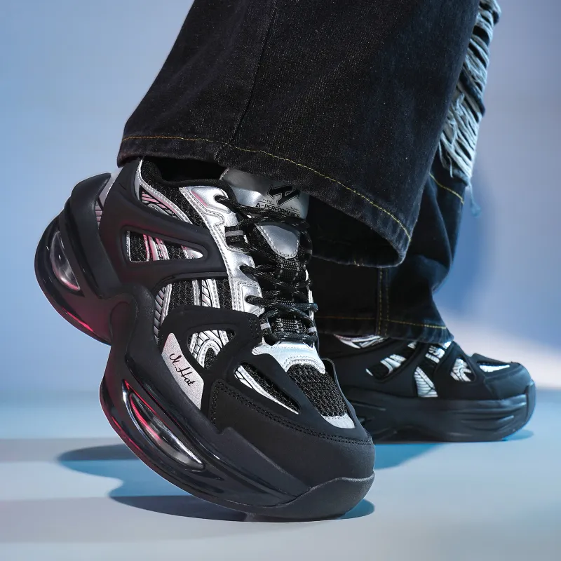 N·HOT Cushioning Breathable Height Increasing Mid-Top Chunky Sneakers Men's-14