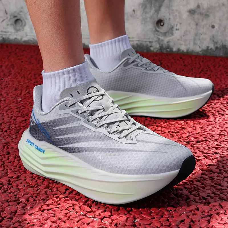 N·HOT Running Shoes Unisex Low Top Green-4