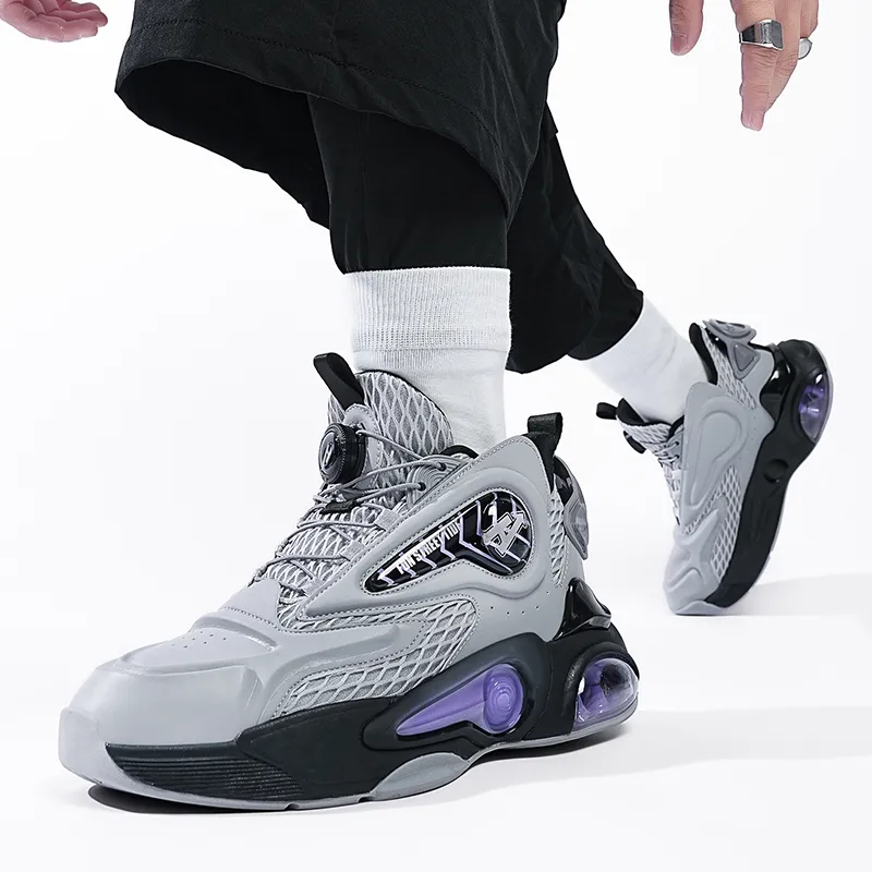 N·HOT Cushioning Height Increasing Breathable Mid-Top EVA+Air Cushion Combination Casual Running Shoes Unisex-17