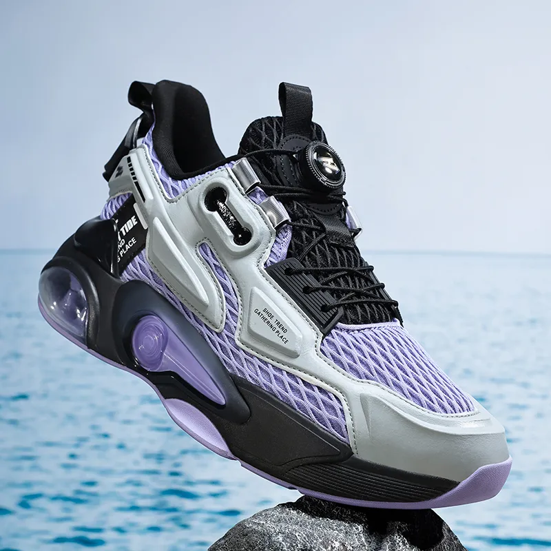N·HOT Cushioning Height Increasing Breathable Mid Top EVA Air Cushion Bottom Running Shoes Unisex-3