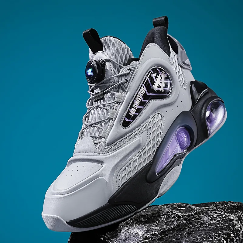 N·HOT Cushioning Height Increasing Breathable Mid-Top EVA+Air Cushion Combination Casual Running Shoes Unisex-6