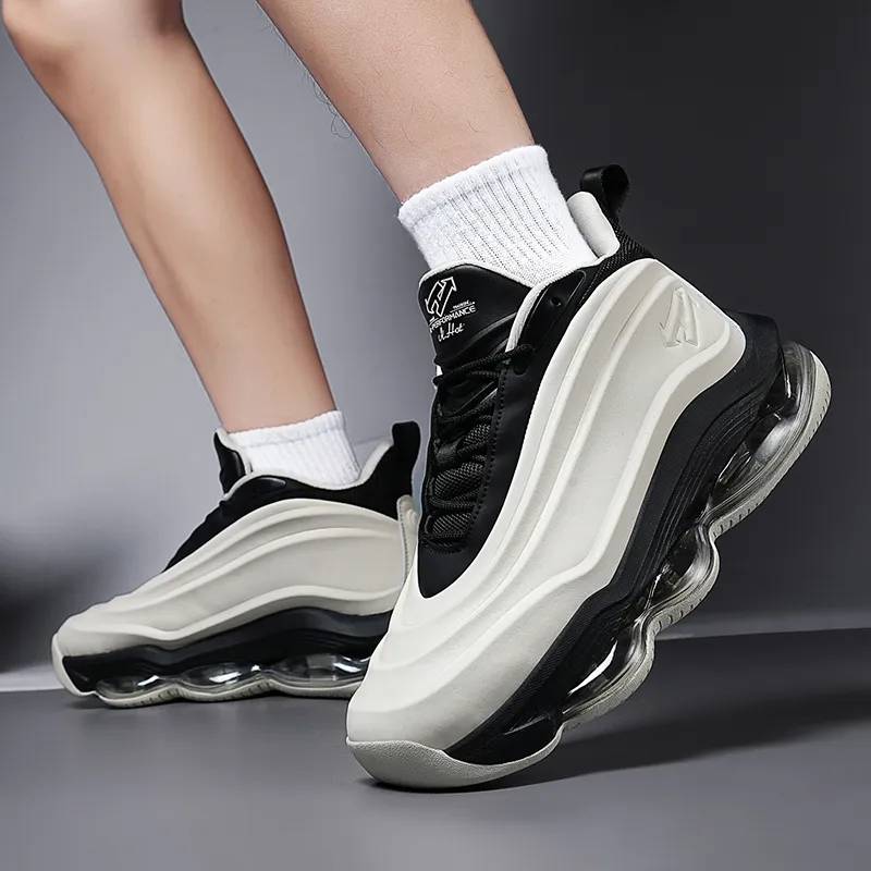 N·HOT Cushioned Slip-Resistant Height Increasing Mid-Top EVA Casual Running Shoes Unisex-6