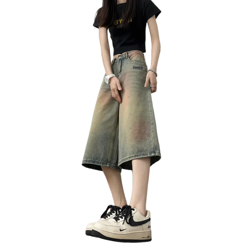 NXPTP Denim Shorts Unisex Washed Color-5