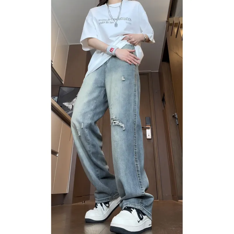 TESTUNG Summer Stylish Jeans Unisex Nostalgic Tone-3