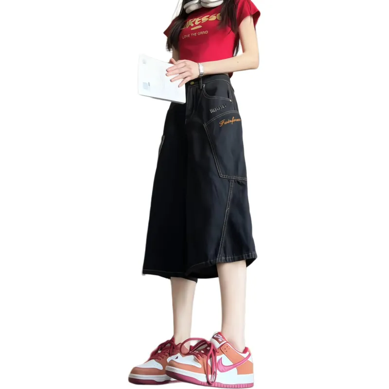 NXPTP Denim Shorts Unisex Black-4