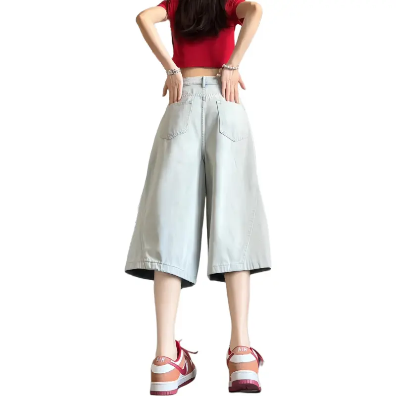 NXPTP Denim Shorts Unisex Light Blue-2
