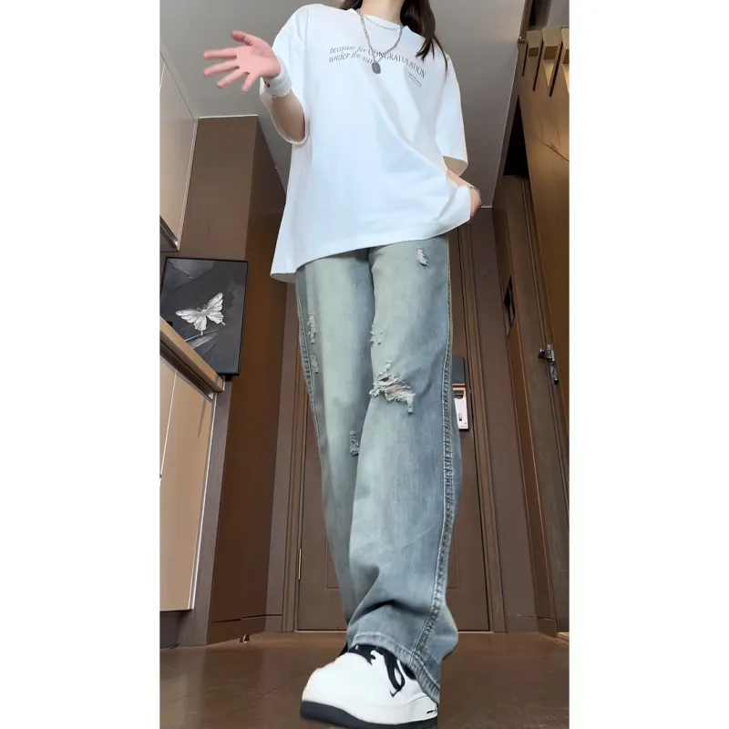 TESTUNG Summer Stylish Jeans Unisex Nostalgic Tone-6