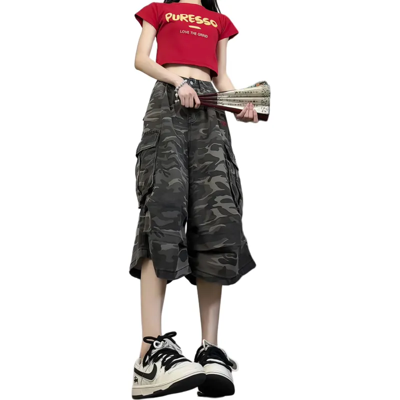 NXPTP Denim Shorts Unisex Camouflage-2