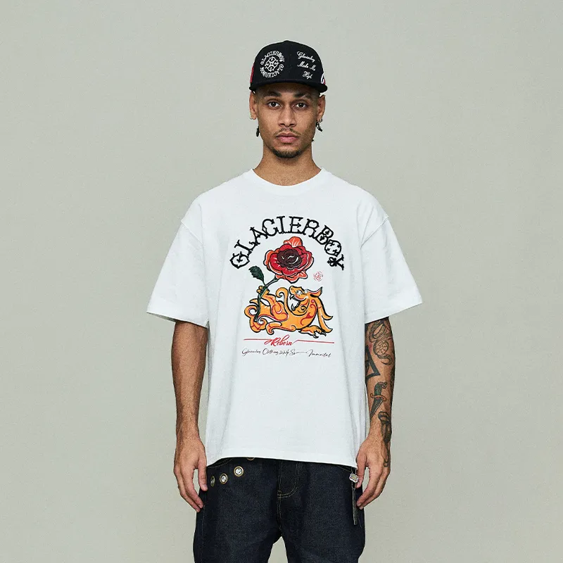 GLACIERBOY T Shirts Men White-2