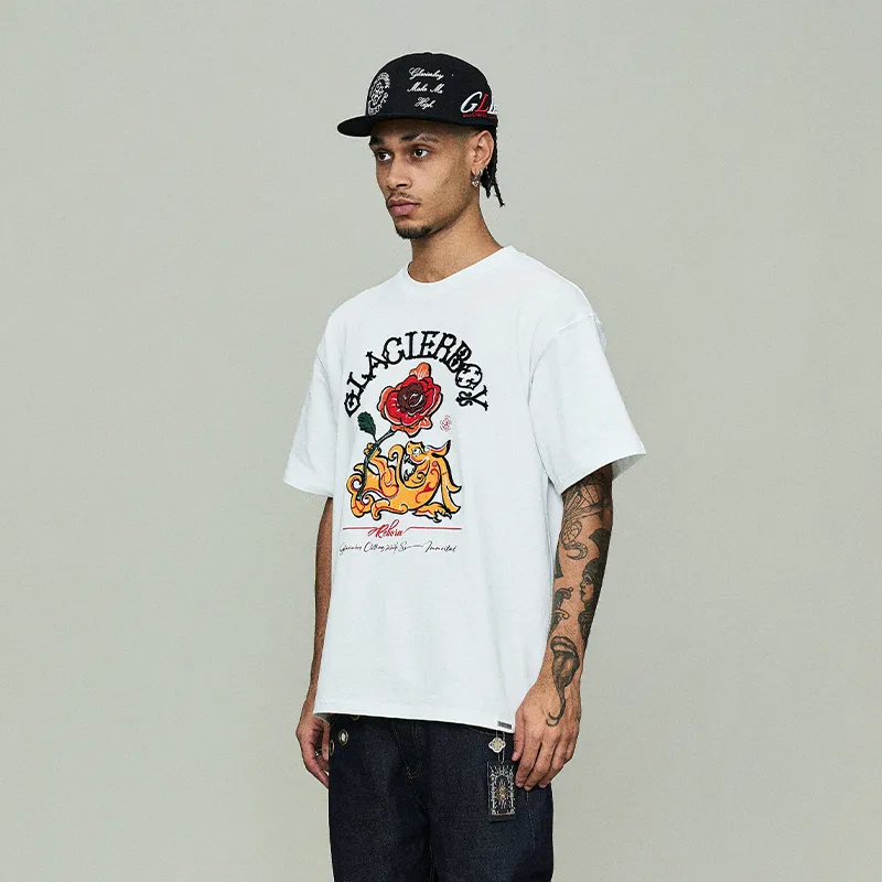 GLACIERBOY T Shirts Men White-3