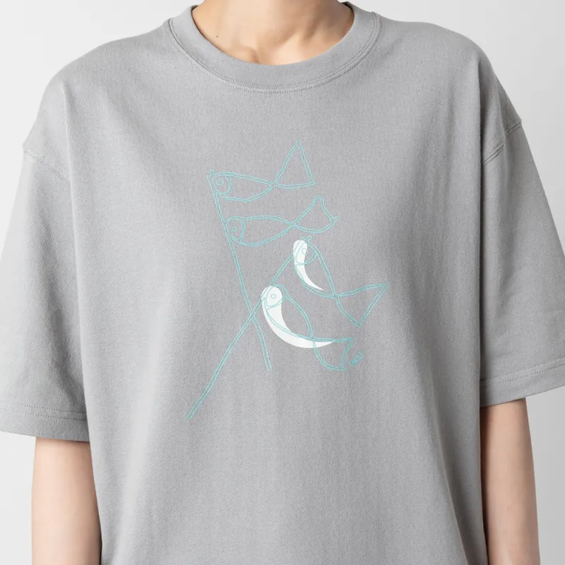 TMCAZ Relax Graphic Tee T-Shirt Unisex Light Gray-3