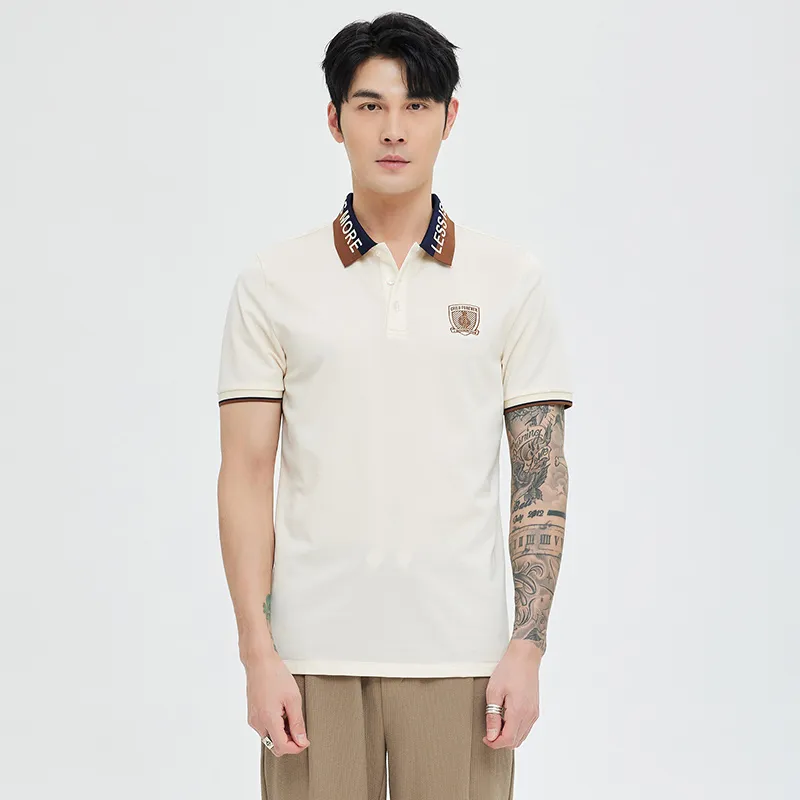 J.D.V Polo Shirts Men Beige-2