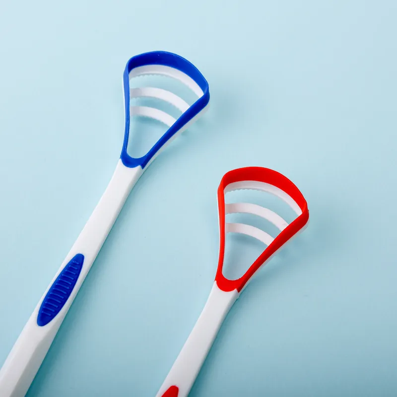 YANDI Tongue Cleaner 2 Pcs Set Tongue Scraper Cleaning Toothbrush Freshening Breath-1