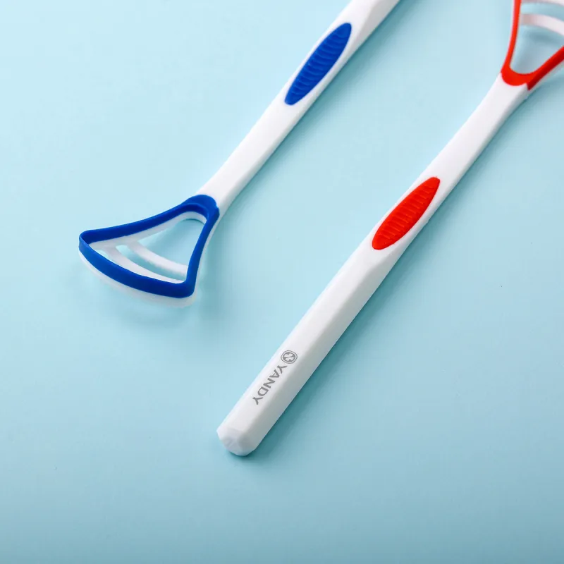 YANDI Tongue Cleaner 2 Pcs Set Tongue Scraper Cleaning Toothbrush Freshening Breath-2