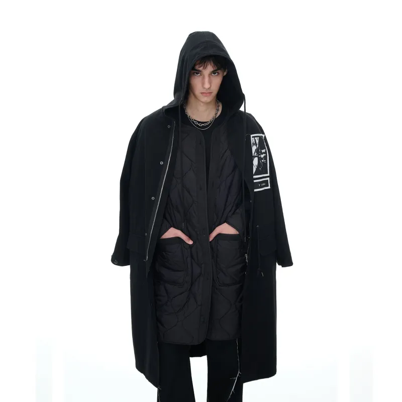 TERRA INCOGNITA Trench Coat Unisex Black-5