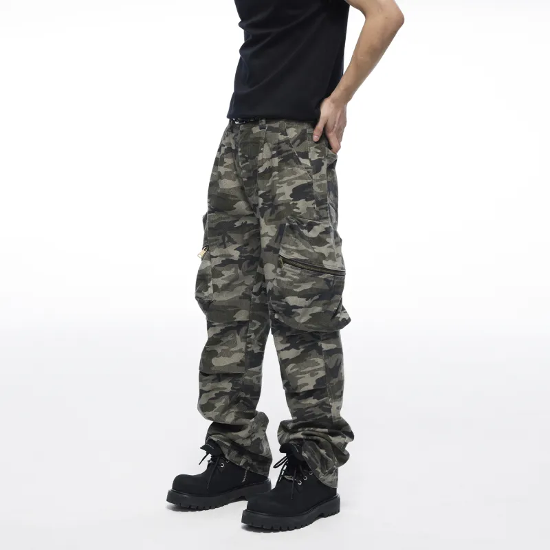 TERRA INCOGNITA Cargo Pants Unisex Green Camouflage-5