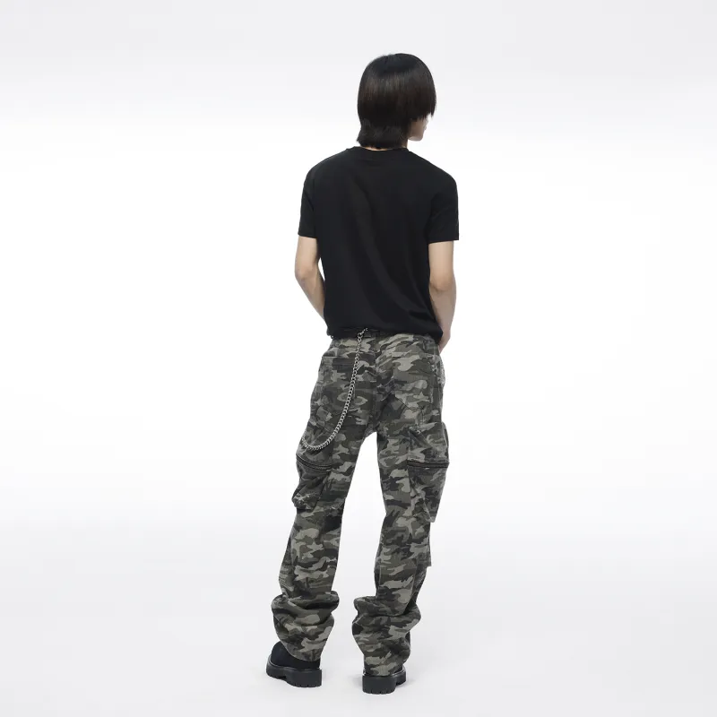 TERRA INCOGNITA Cargo Pants Unisex Green Camouflage-4