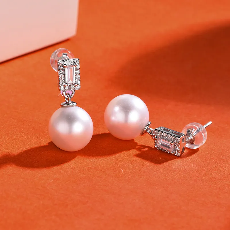 Pan star Pearl Stud Earrings Women's-3
