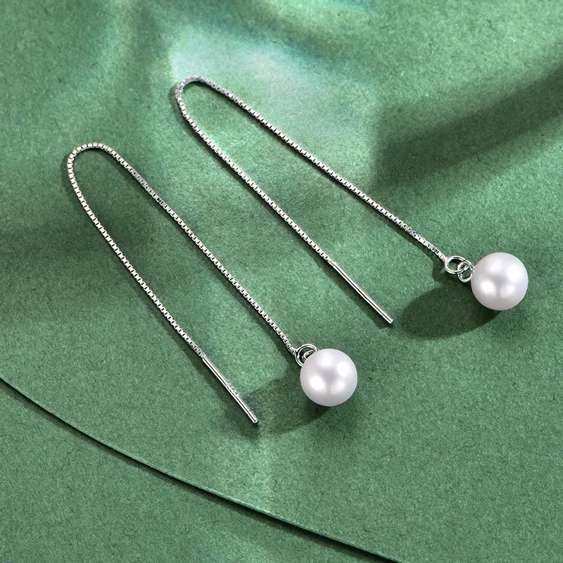 Pan star Pearl Drop Earrings Women's-3