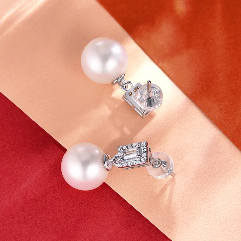 Pan star Pearl Stud Earrings Women's-2