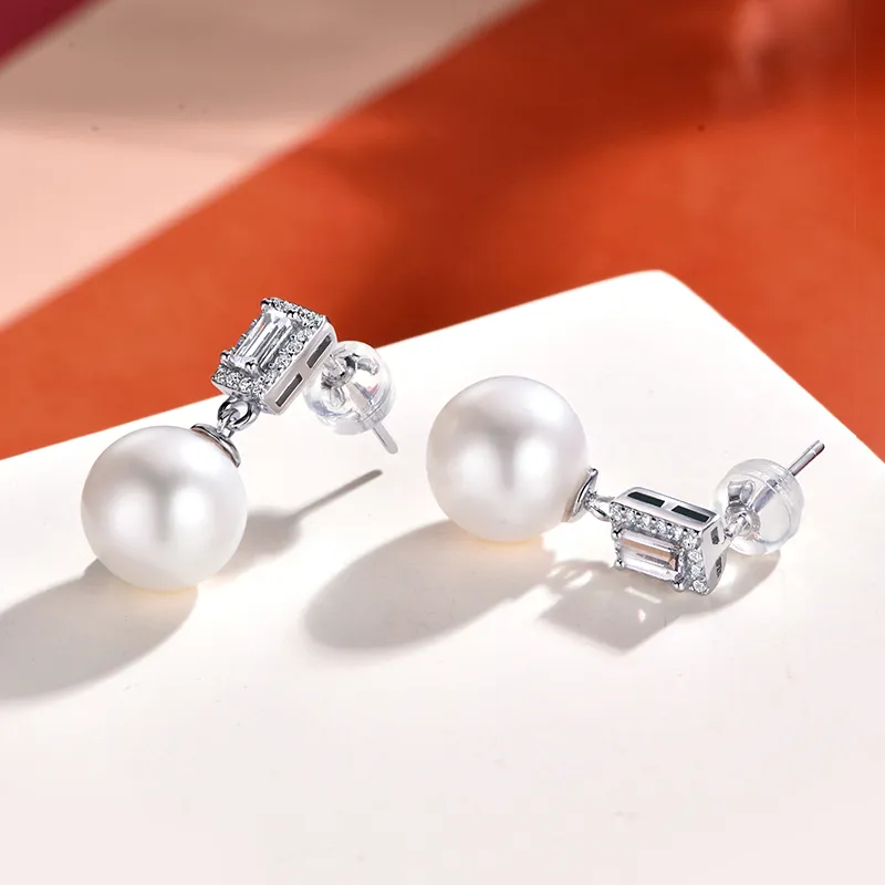 Pan star Pearl Stud Earrings Women's-1