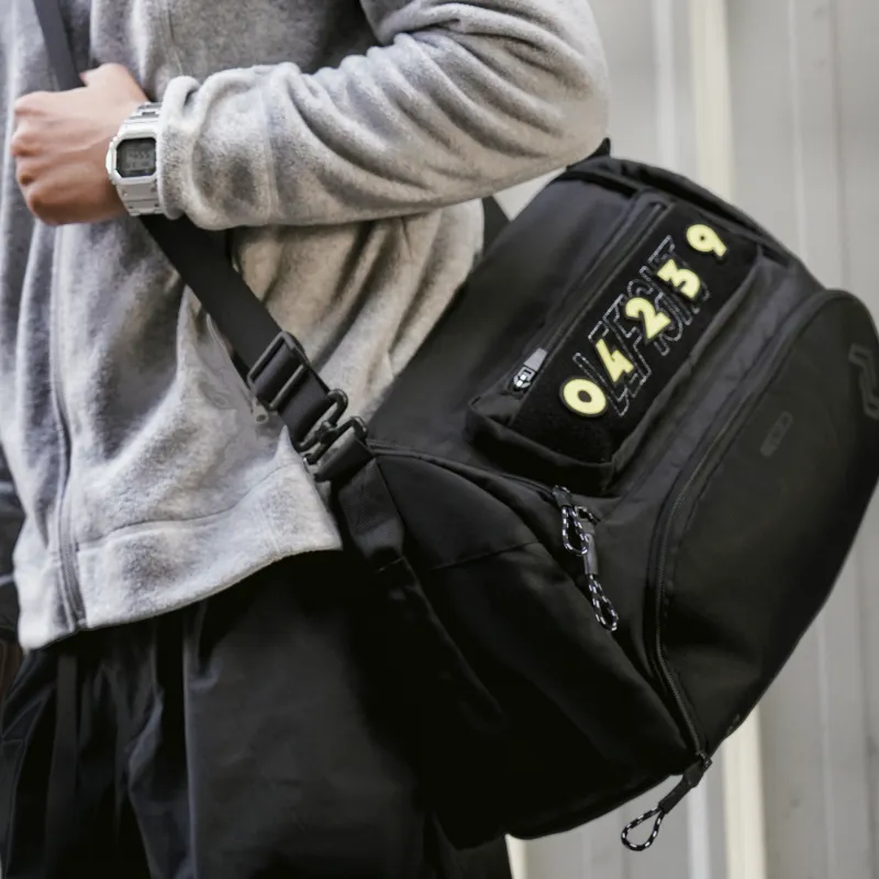 Lefight Polyester Crossbody Bag Unisex Black-1