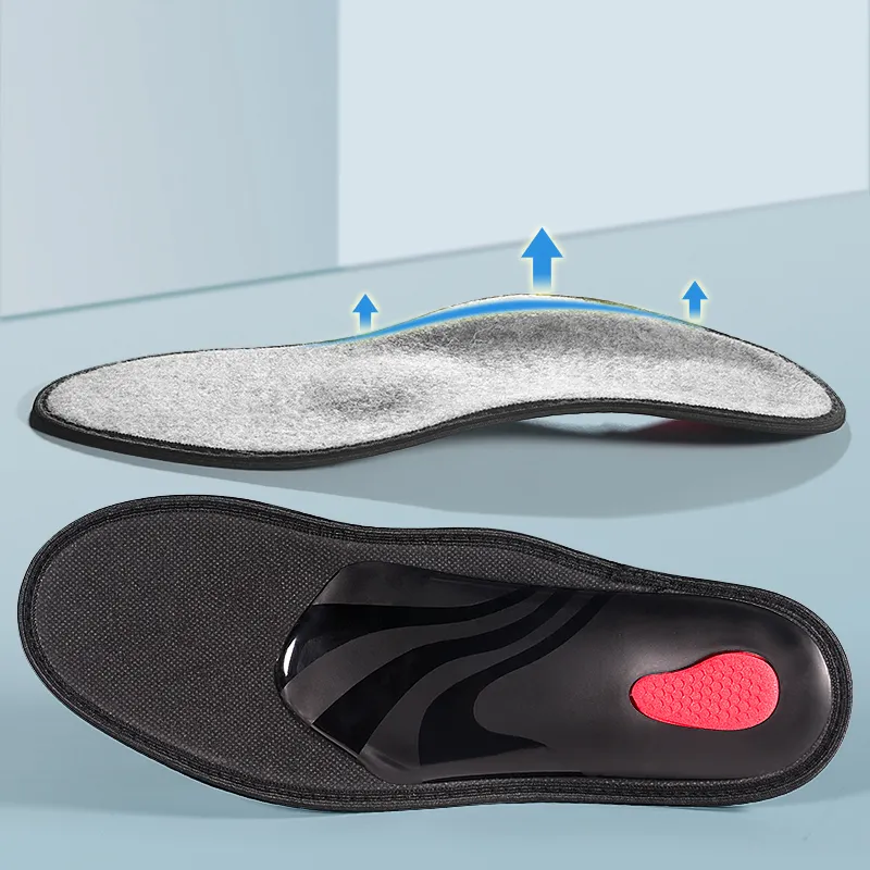 Maigaole Wool Felt Latex TPU Orthotic Pad Insoles Unisex-4
