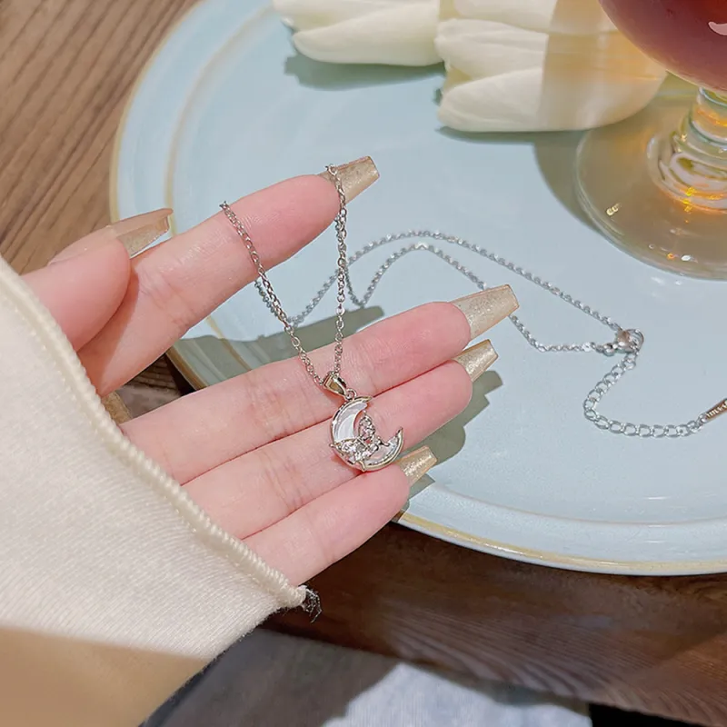 ALI THE FOX Titanium Steel Necklaces Women's-1