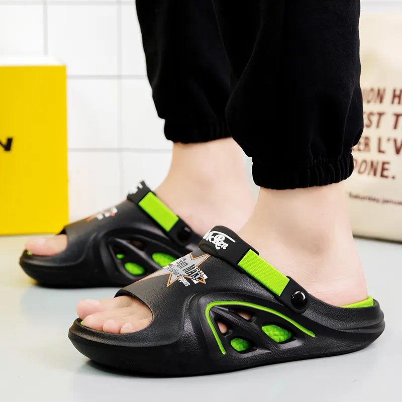 KLAOSD Slip Resistant Abrasion Resistant Massage Slide Slippers Men's-3