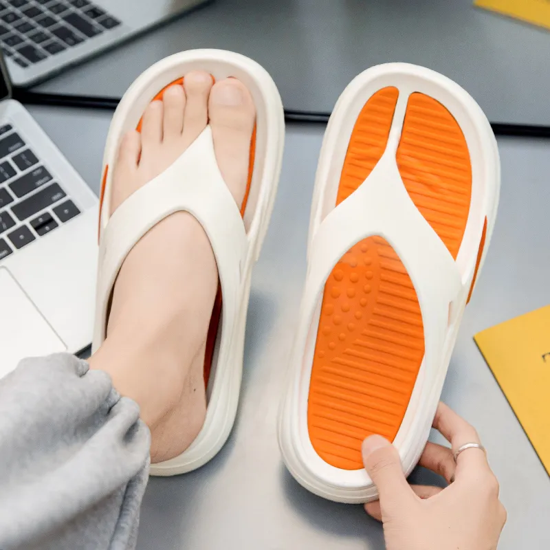 KLAOSD Odor Resistant Abrasion Resistant Slip Resistant Flip Flops Men's-13