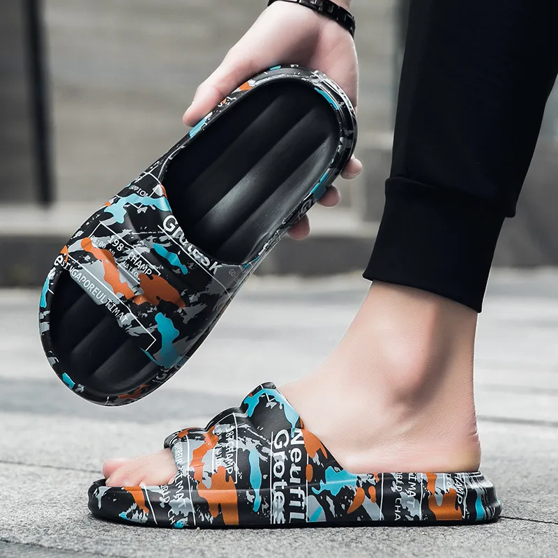 KLAOSD Slip Resistant Abrasion Resistant Cushioning Slide Slippers Unisex-2