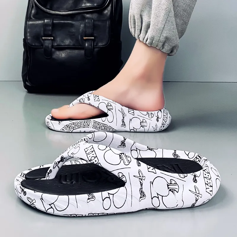 KLAOSD Odor Resistant Abrasion Resistant Slip Resistant Flip Flops Men's-10
