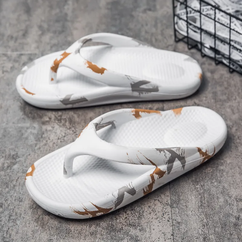 KLAOSD Odor Resistant Abrasion Resistant Slip Resistant Flip Flops Unisex-7