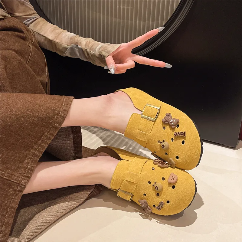 KLAOSD Abrasion Resistant Slip Resistant Closed Toe Slippers Women's-3