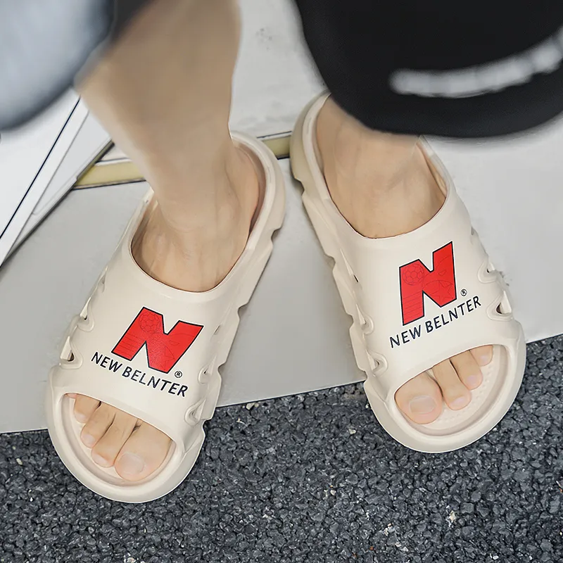 KLAOSD Quiet Slip Resistant Odor Resistant Slide Slippers Unisex-7