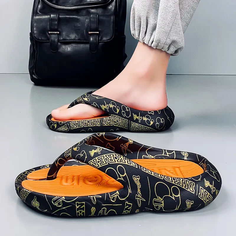 KLAOSD Odor Resistant Abrasion Resistant Slip Resistant Flip Flops Men's-4