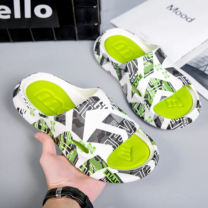 KLAOSD Slip Resistant Abrasion Resistant Cushioning Slide Slippers Men's-14
