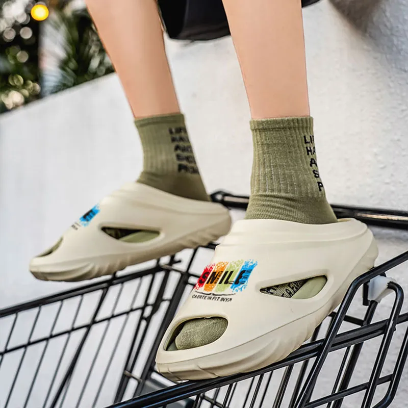 KLAOSD Quiet Slip Resistant Odor Resistant Slide Slippers Men's-15